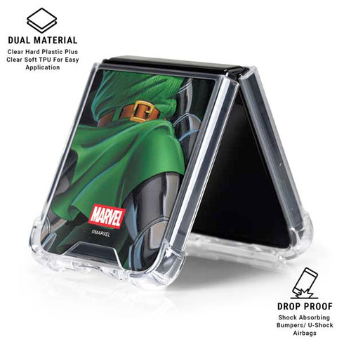 Marvel Dr. Doom Lord Doom Galaxy Z Flip6 Clear Case
